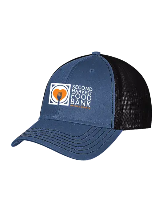 Dark Royal/Black Mesh Trucker Cap Snap Back w/Second Harvest Logo