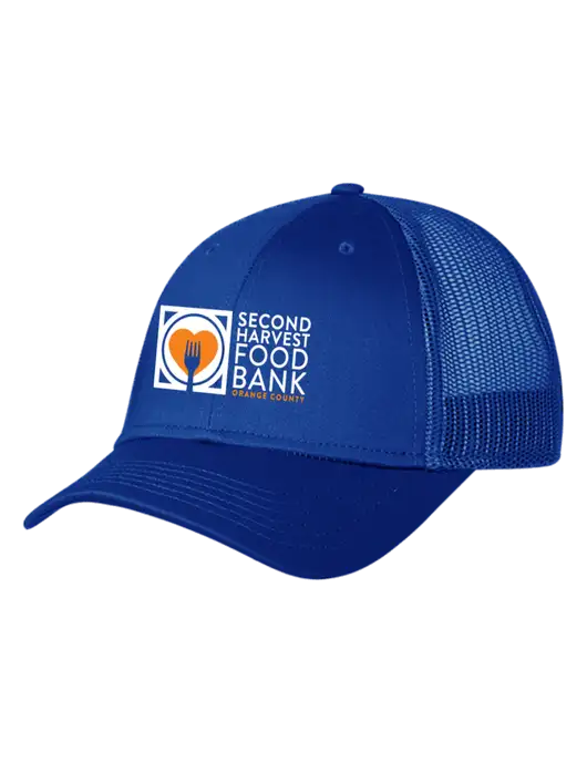 Royal Mesh Trucker Cap Snap Back w/Second Harvest Logo