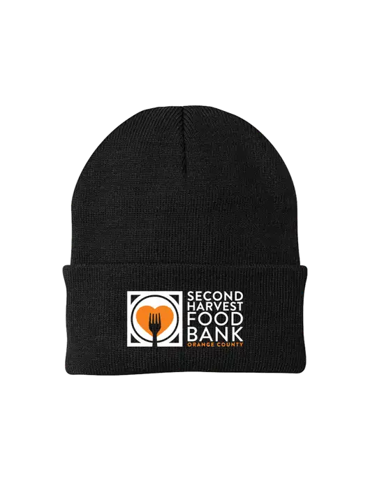 Black Knit Cap w/Second Harvest Logo