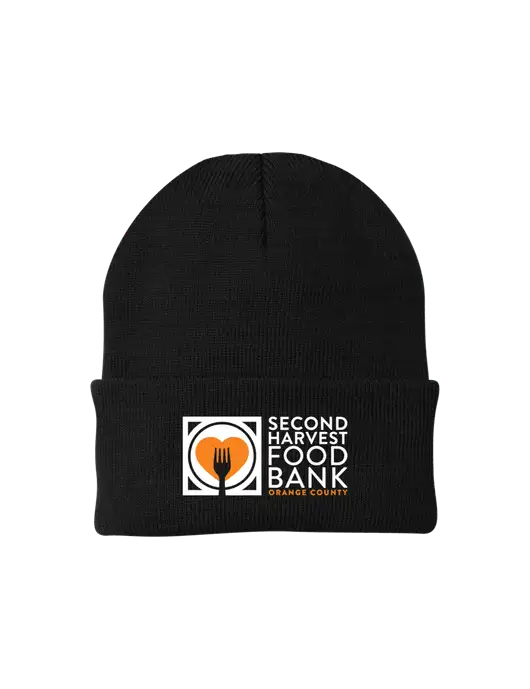 Black Knit Cap w/Second Harvest Logo