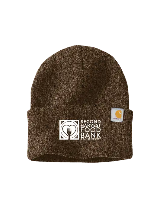 Carhartt Brown Heather Watch Cap 2.0 w/Second Harvest Logo