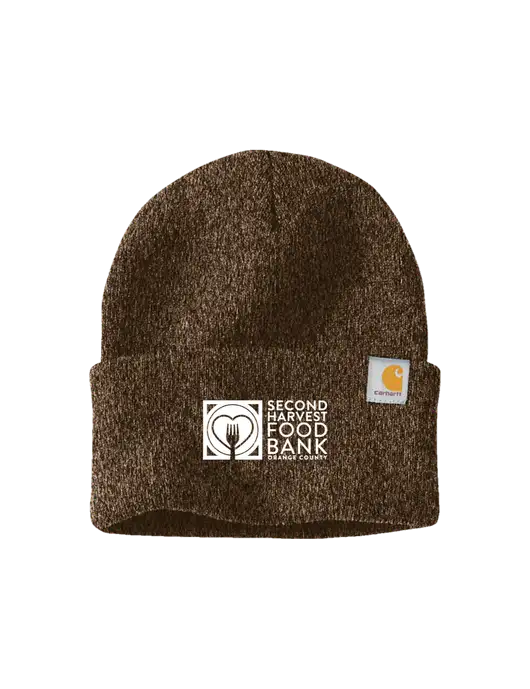 Carhartt Brown Heather Watch Cap 2.0 w/Second Harvest Logo