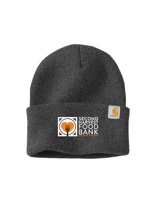 Carhartt Dark Grey Watch Cap 2.0 w/Second Harvest Logo