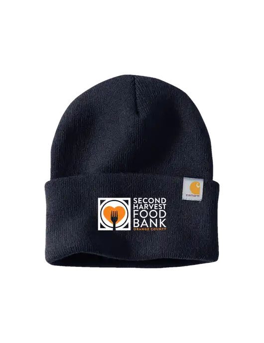 Carhartt Navy Watch Cap 2.0 w/Second Harvest Logo