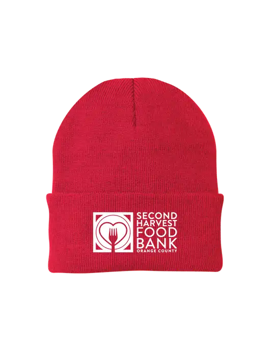 Red Knit Cap w/Second Harvest Logo