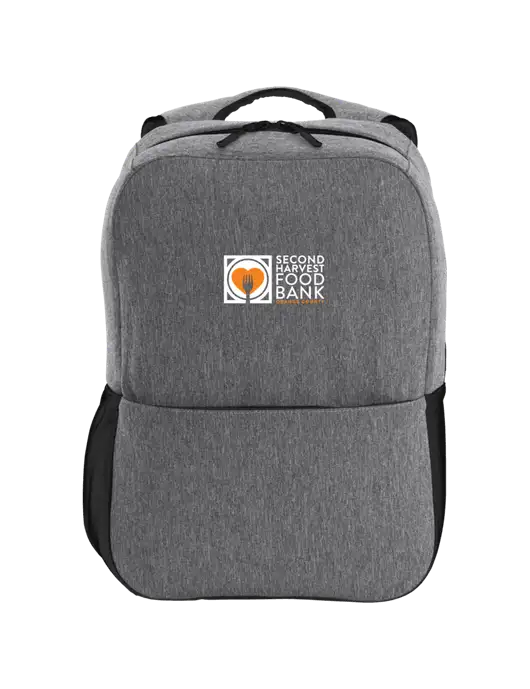 Access Square Laptop Graphite Heather/Black Backpack w/Second Harvest Logo