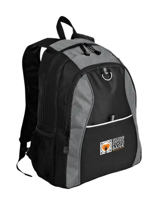Honeycomb Grey/Black Backpack w/Second Harvest Logo