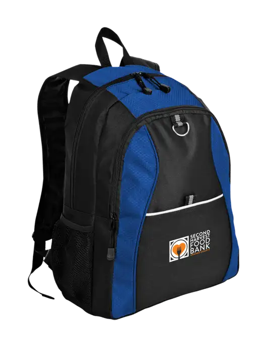 Honeycomb Twilight Blue/Black Backpack w/Second Harvest Logo