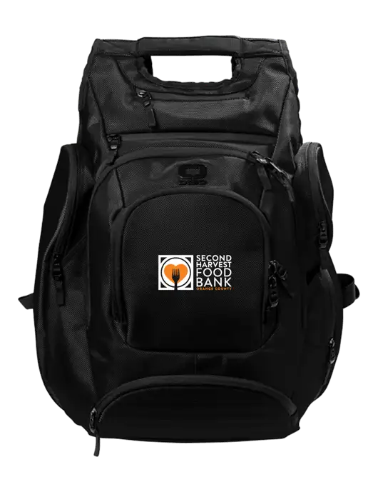 OGIO Blacktop Metro Ballistic Laptop Backpack w/Second Harvest Logo