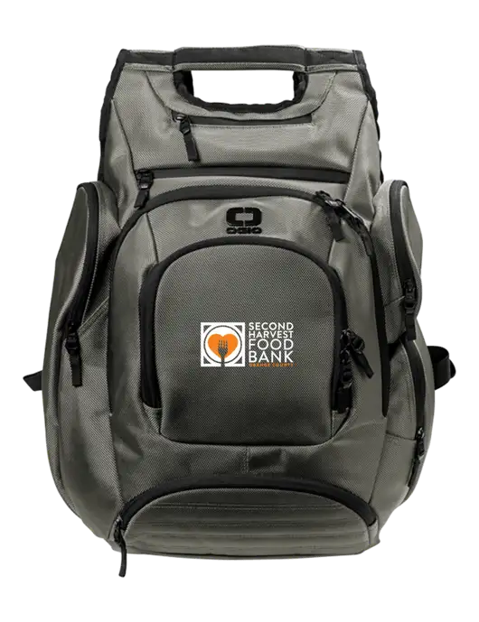 OGIO Medium Grey Metro Ballistic Laptop Backpack w/Second Harvest Logo