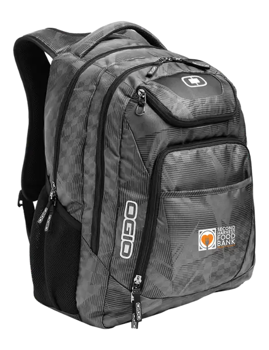 OGIO Race Day Silver Excelsior Laptop Backpack w/Second Harvest Logo