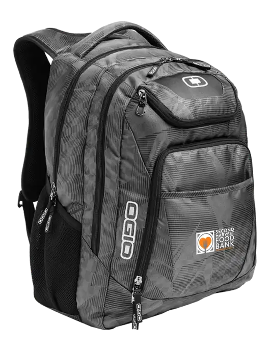 OGIO Race Day Silver Excelsior Laptop Backpack w/Second Harvest Logo