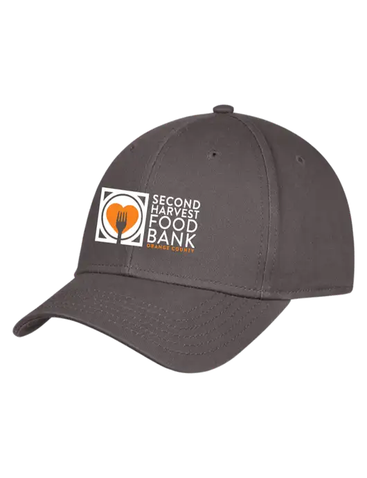 Charcoal Structured Cap Hook & Loop w/Second Harvest Logo