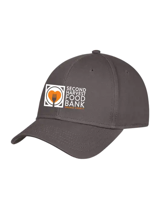 Charcoal Structured Cap Hook & Loop w/Second Harvest Logo