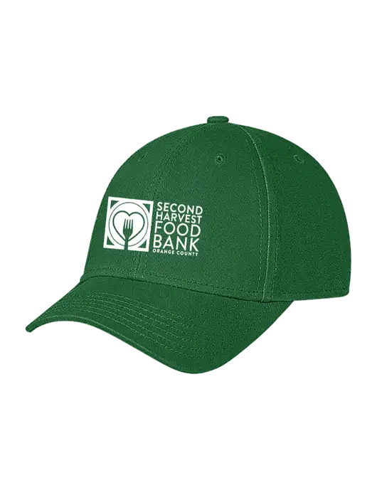 Kelly Green Structured Soft Snap Closure Hook & Loop Cap w/Second Harvest Logo