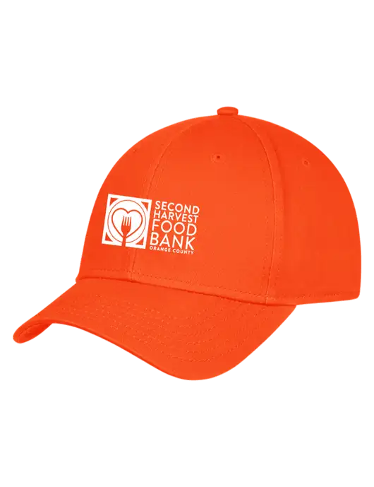 Orange Structured Cap Hook & Loop w/Second Harvest Logo