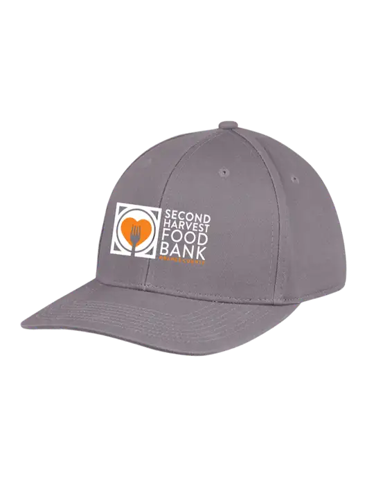 Premium Modern Structured Twill Charcoal Snapback Cap w/Second Harvest Logo