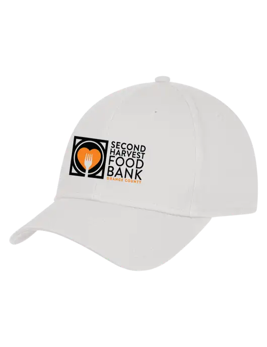 White Structured Cap Hook & Loop w/Second Harvest Logo