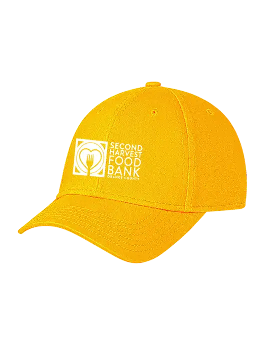 Yellow Gold Structured Soft Snap Closure Hook & Loop Cap w/Second Harvest Logo