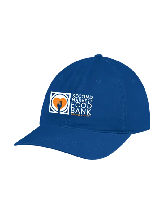 Garment Washed Unstructured Twill Royal Cap w/Second Harvest Logo