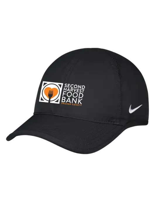 Nike Black Featherlight Cap w/Second Harvest Logo
