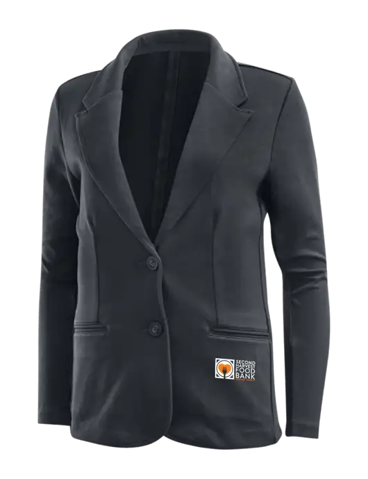 Charcoal Grey Womens Knit Blazer w/Second Harvest Logo