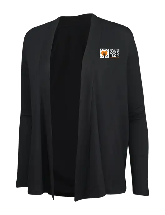 Black Womens Concept Cardigan w/Second Harvest Logo