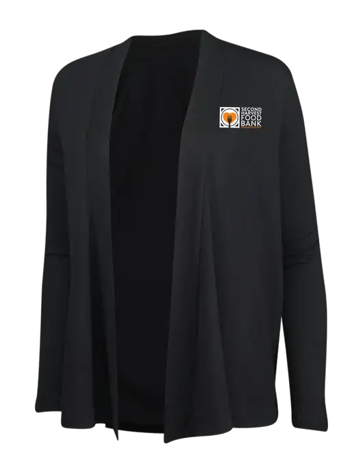Black Womens Concept Cardigan w/Second Harvest Logo