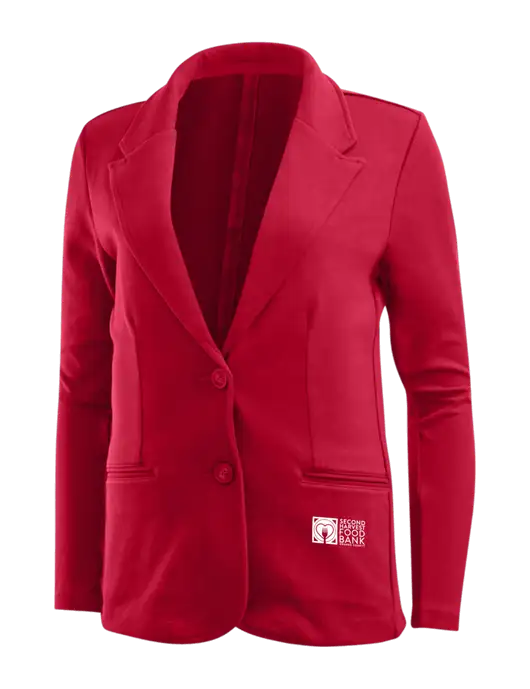 Rich Red Womens Knit Blazer w/Second Harvest Logo