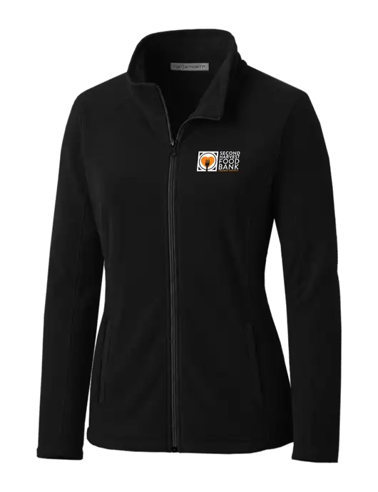 Black Womens Microfleece Jacket w/Second Harvest Logo