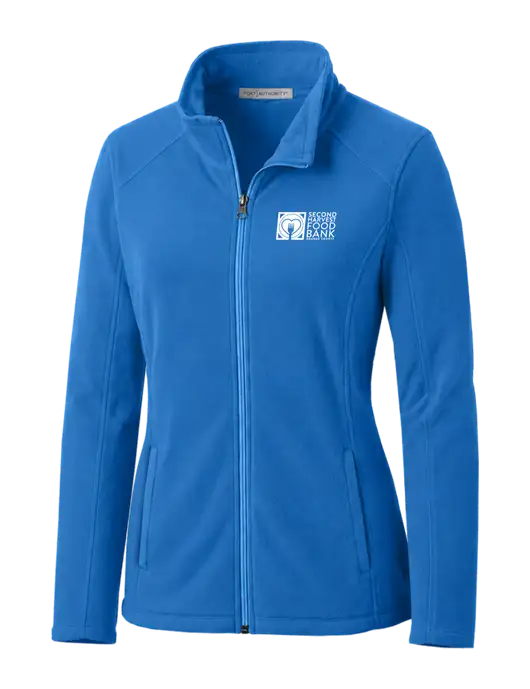 Light Royal Womens Microfleece Jacket w/Second Harvest Logo