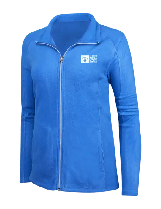 Light Royal Womens Microfleece Jacket w/Second Harvest Logo