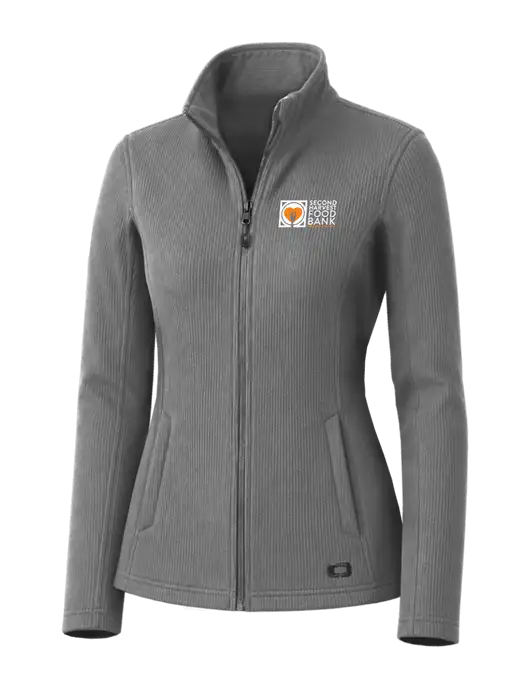 OGIO Medium Grey Womens Grit Fleece Jacket w/Second Harvest Logo