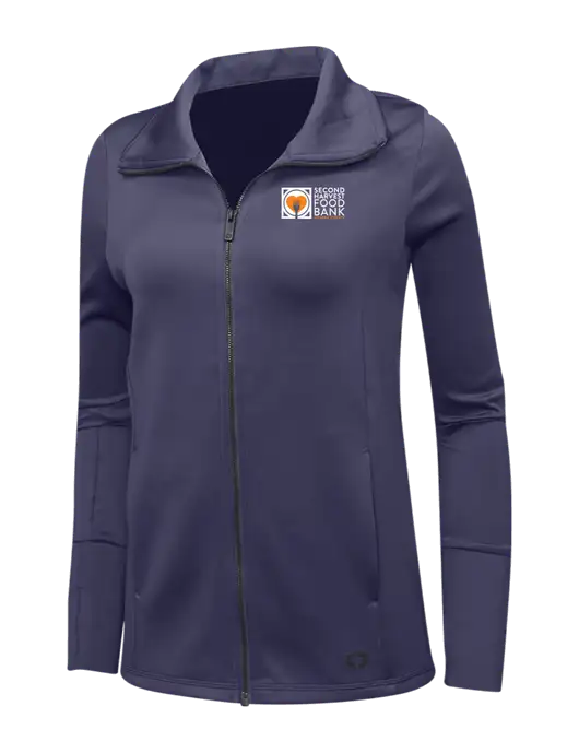 OGIO Navy Womens Endurance Modern Performance Full-Zip w/Second Harvest Logo