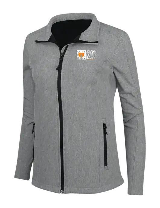 Medium Grey Heather Womens Core Soft Shell Jacket w/Second Harvest Logo