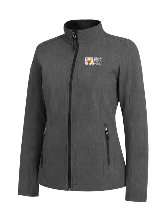 Medium Grey Heather Womens Core Soft Shell Jacket w/Second Harvest Logo