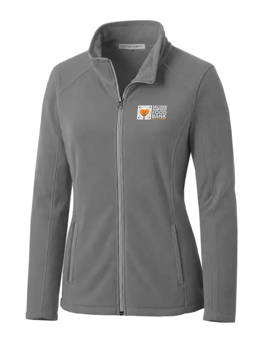 Medium Grey Womens Microfleece Jacket w/Second Harvest Logo