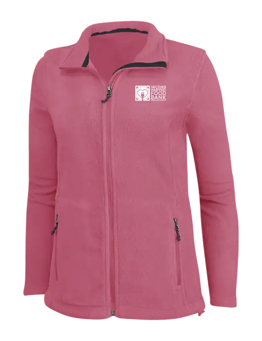 Womens Pink Fleece Jacket w/Second Harvest Logo