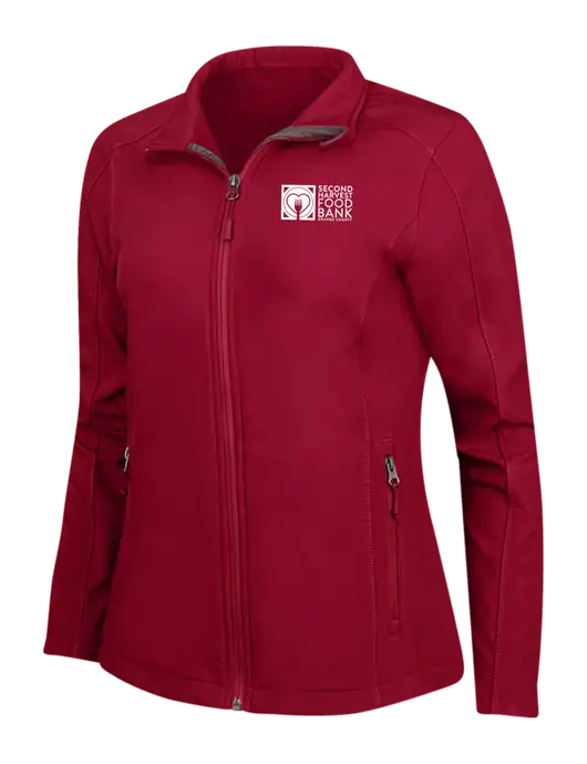 Red Womens Core Soft Shell Jacket w/Second Harvest Logo