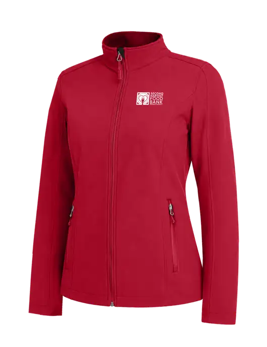 Red Womens Core Soft Shell Jacket w/Second Harvest Logo