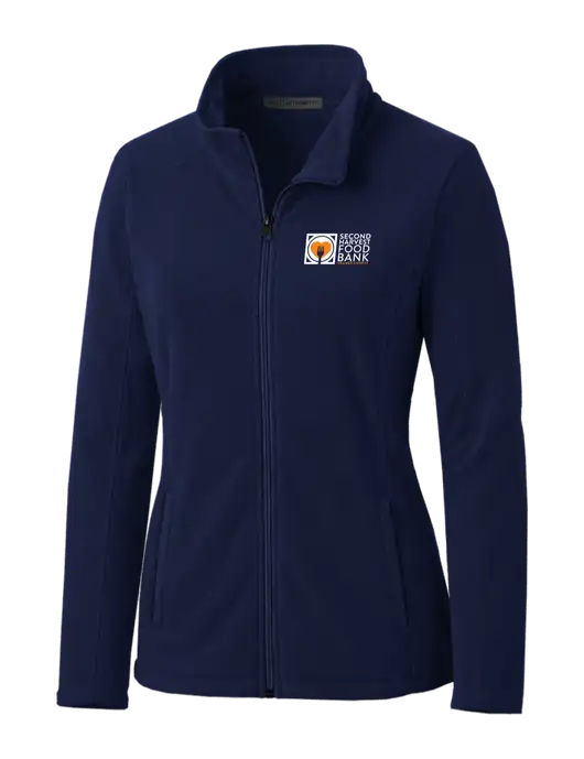 Navy Womens Microfleece Jacket w/Second Harvest Logo