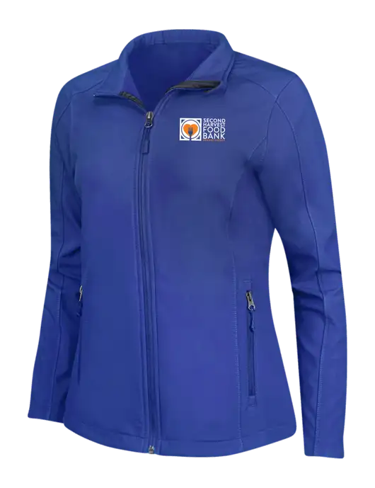 Dark Royal Womens Core Soft Shell Jacket w/Second Harvest Logo