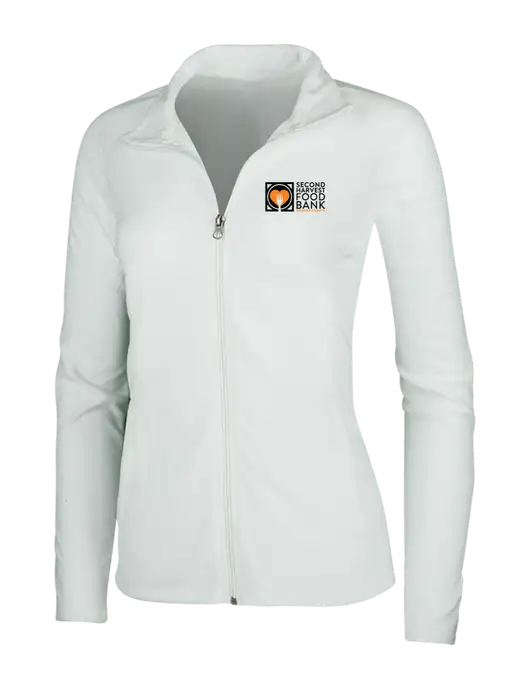 White Womens Microfleece Jacket w/Second Harvest Logo