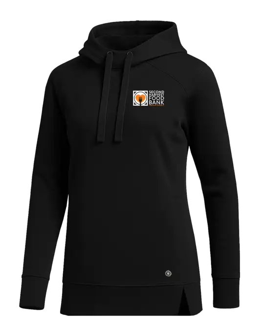 OGIO Black Womens Luuma Pullover Fleece Hoodie w/Second Harvest Logo