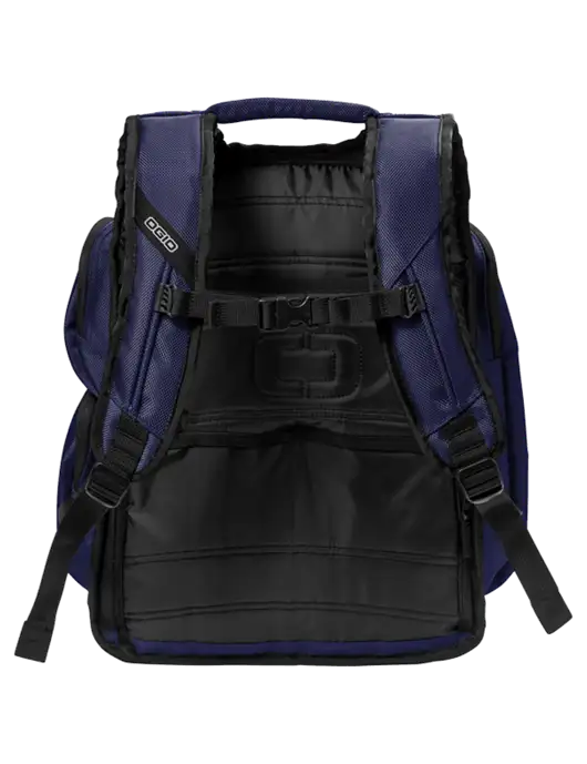 OGIO Navy Metro Ballistic Laptop Backpack w/Second Harvest Logo