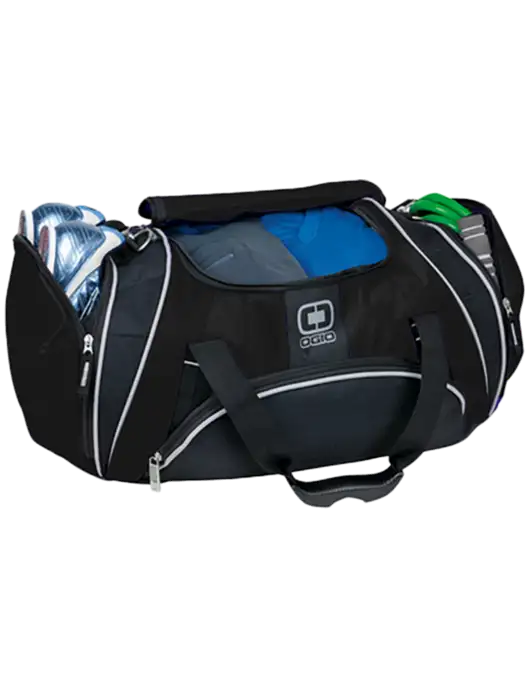 OGIO Black Crunch Duffel
 w/Second Harvest Logo